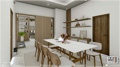 Where good food and great design meet✨🍽️❤️ 

 #diningroom #interiordesign #keralainteriors #diningdecor #modernhome #keralahomes #homedecor #interiorgoals #diningtable #koloapp