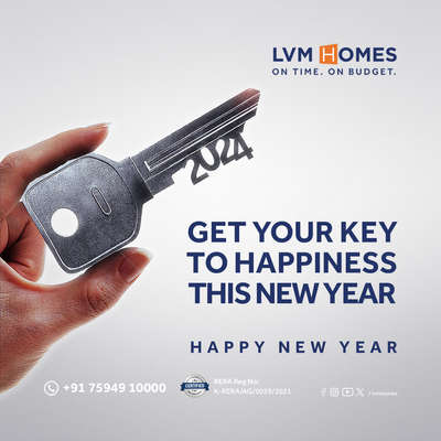 Unlock your home with the key of happiness from LVM Homes. We wish you a happy new year.

#lvmhomes  #newyear