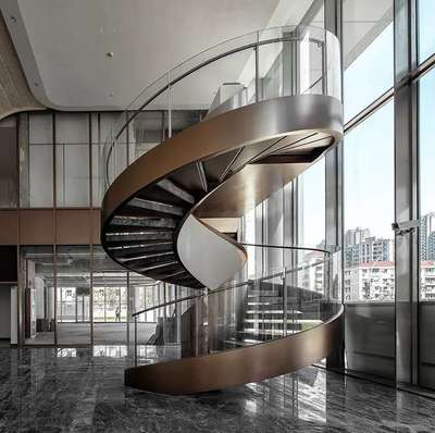 spiral staircase 
Straight Staircase , L-Shaped Staircase , U-Shaped Staircase , Curved/Spiral Staircase , Split/Bifurcated Staircase , Bent/Winder Staircase , Open Newel Staircase , Cantilever Staircase