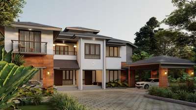 tropical modern residence design
client:Unnikrishnan
Location:kozhikode
 #modernhome #residence3d #architecturedesigns