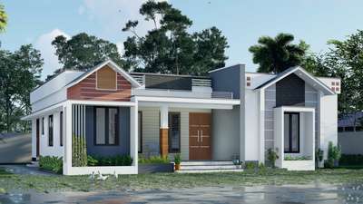 #exterior_  #3D_ELEVATION #budget-home  #groundfloorplan  #30LakhHouse #smarthomes #positivevibes  #realistic #ContemporaryHouse #ContemporaryDesigns  #freelance #kollamdesigner #Kollam #2BHKHouse  #grey #white