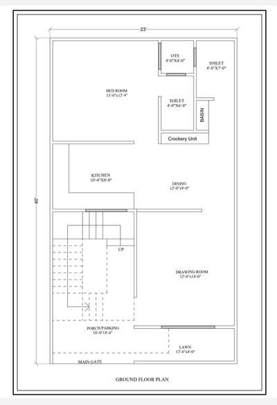Floor plan 23X40