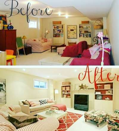 Before V After
Furniture arrangement ideas for basement rooms - Before V After !
 #interiordesign  #interiordesigner  #interiordecorating  #interior_design #InteriorDesigner  #interiordecoration