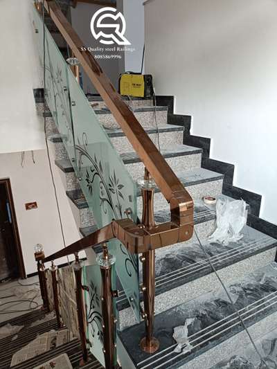 new luxury PVD coated rose gold glass Railing by SS Quality Steel & glass RailingIndore #steel# Railings # steel#glass #Railing#
#Wooden #glass#Railing#top#lass#glass#
#Railing#pvd#glass#Railings#Rose#gold#
#gold#black#white#Railing#Railins#
#acrylic#Railing#acrylic#glass#Railing#
#Korean#top#glass#Railing#Railings#
#Aluminiam#glass#Railing# kolo 
# online kolo app#