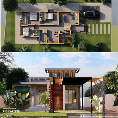 Home  design 3bhk  /ഒരു  നില. വീട്