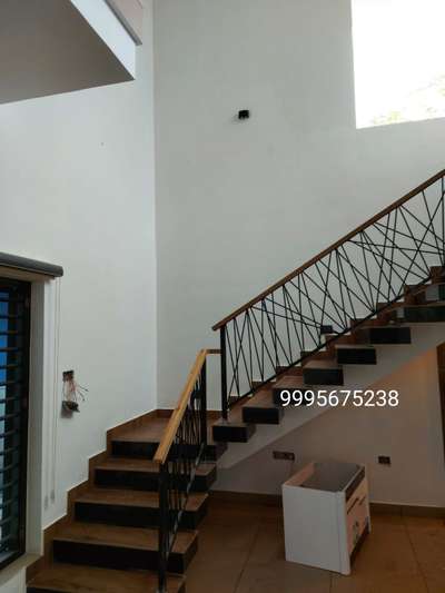 #ms handrail #teak wood handrail #StaircaseDecors #ms work  #stare design #ms door#trending handrail models