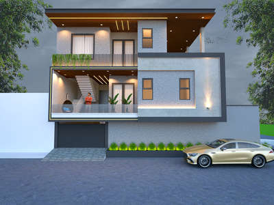 modern elevation #frontElevation  #3d elevation #exterior_Work