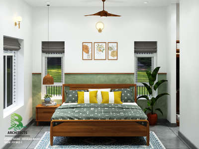This serene bedroom blends calming greens with warm wood tones, creating a cozy retreat 🌿🏠. Mustard accents add a pop of color to this peaceful space .

Client : Rehana Manoj
Area : FF Bedroom 1
