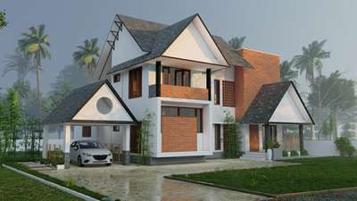 #luxuryvilla #4bhk #Mixedstyle #ContemporaryHouse #RoofingShingles #KeralaStyleHouse #westernhouse #HomeDecor #keralahomeplans