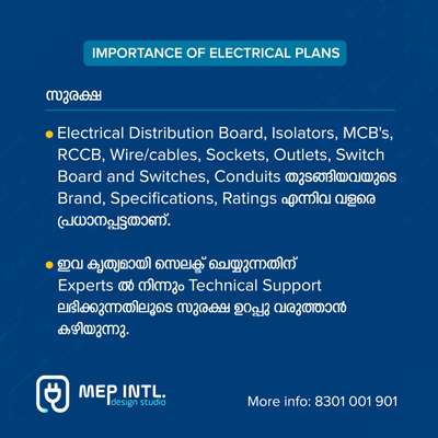 MEP INTL. DESIGN STUDIO
wa.me/918301001901
#IMPORTANCE OF #ELECTRICAL #DRAWINGS  



#MECHANICAL #ELECTRICAL #PLUMBING #INTERNATIONAL 

Electrical Plans | Plumbing Plans | HVAC Plans | Technical Support | Supervision | Contracting  തുടങ്ങിയ സർവീസുകൾക്കെല്ലാം ഞങ്ങളെ  Contact  ചെയ്യാവുന്നതാണ്..
+918301001901

we have a good MEP team  with more than 15 years  of experience  in INDIA,GCC & USA projects

കൂടുതൽ വിവരങ്ങൾക്കും സാമ്പിൾ ഡ്രോയിങ്‌സ് ലഭിക്കുന്നതിനും ബന്ധപ്പെടുക!.

MEP INTL. DESIGN STUDIO
design| engineering| contracting

 #MEP  #MEP_CONSULTANTS  #mepdrawings  #mepdesigns  #mepengineering  #mepplan #electricalplans  #electricalplan #electricaldesign #electricaldrawings #electricaldrafting #electricaldesigning #electricalplumbing #electricalplumbingdrawing #plumbingdrawing #plumbingplan  #plumbingdesign  #watersupply #drainagesystem #Architect #architecturedesigns  #civilcontractors #homesweethome #homedesignkerala #homeinteriordesign