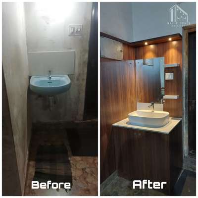 wash Counter Makeover 
#Washroom #newmodal #inyeriordesign