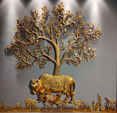 Decor your wall with beautiful brass art of kamdhenu tree .... 

 #InteriorDesigner  #Architectural&Interior  #LUXURY_INTERIOR  #delhiarchitecture  #WallDecors  #WallDesigns  #indianarchitecturel  #handicrafts  #metalart