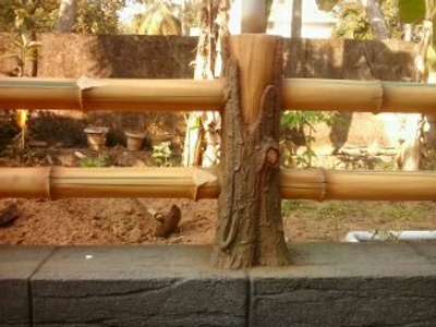 bamboo fence.. (cement work )