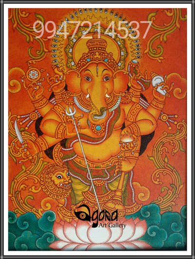 kerala  mural paintings.drishti ganapathi #HomeDecor  #traditionalmuralpaintings  # Design  #