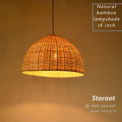 Bamboo lampshade in Sustainable interior lighting