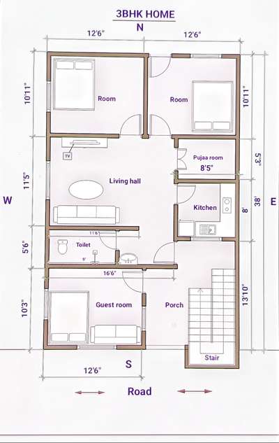 3Bhk Baastu design home