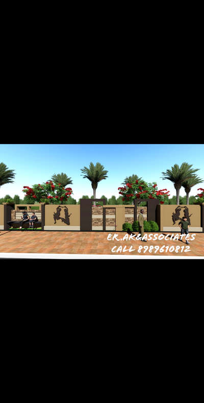 Gopi Kunj Township Boundary Wall and Garden Landscape Design At Bustan Road Khargone 
 #elevation  #compoundwall  #LandscapeIdeas  #LandscapeGarden  #Landscape  #LandscapeDesign  #boundrywall  #boundarywallworks  #town&countryplanning
