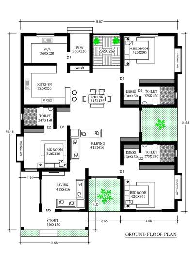 1950SQFT - 3BHK 🏡