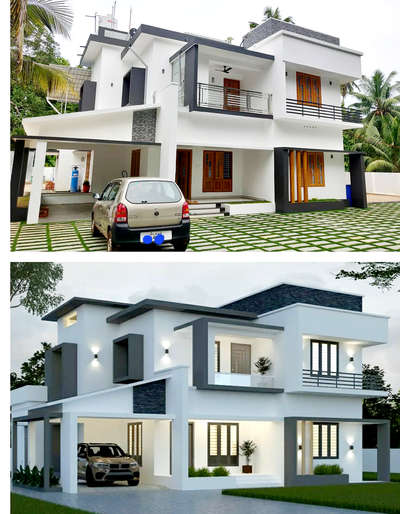 #2019  #sqft2400  #MrHomeKerala  #boxtypeelevation  #khdec