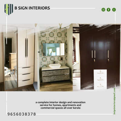 നിങ്ങളുടെ വീടിന്റെ അകത്തളങ്ങൾ മനോഹരമാക്കൂ B SING INTERIORS ന്റെ CUSTOMIZED പാക്കേജിലൂടെ. 

🟢 മികച്ച ഗുണമെന്മയുള്ള മേറ്റീരിയൽസ് മാത്രമേ ഉപയോഗിക്കൂ
🟢 ലാഭത്തിലല്ല ഗുണമെന്മയിൽ മുൻ‌തൂക്കം കൊടുക്കുന്നു
🟢 പറഞ്ഞ സമയത്തിനുള്ളിൽ വർക്ക്‌ ഫിനിഷ് ചെയ്യുന്നു
പുതിയൊരു തുടക്കത്തിനായി എന്നും നിങ്ങളോടൊപ്പം 

കൂടുതൽ വിവരങ്ങൾക്ക് വിളിക്കൂ : 9656038378