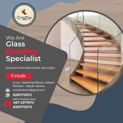 Bend glass staircase is a modern and elegant way to add a touch of luxury to any home.





 #Architectural&Interior   #kerala   #Glassinterior  #GlassStaircase