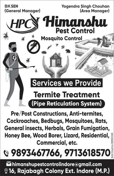 We provide all types of pest control services.