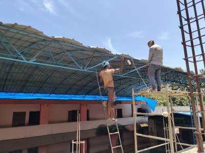 Dismantling truss work at Govt. GUPS Thiruvannoor, Kozhikode