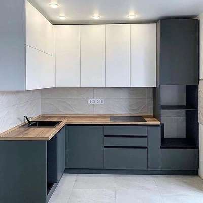 kitchen pu polish pu paint #LargeKitchen  #WoodenKitchen  #PU_coating_terrace  #