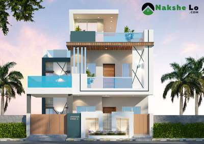 New Elevation Design by Nakshe lo.com. More information contact us+91  7027275262
website visit- www.nakshelo.com