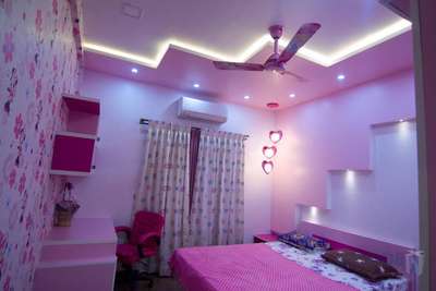 gypsum false ceiling and partition
kids room design