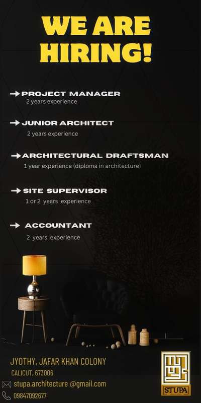 #stupacalicut #Architect #jobs