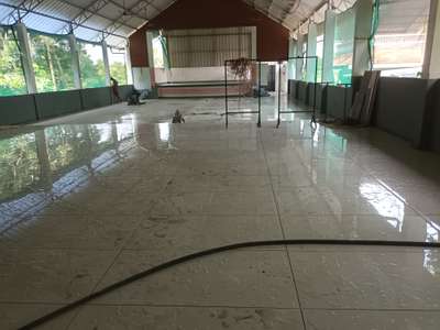 new work at sreemoolanagaram sndp community hall  # floor tiling