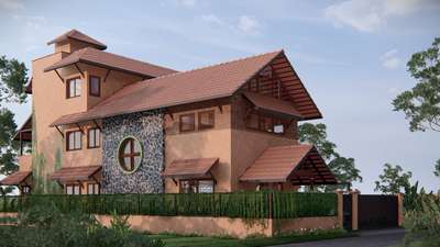 Proposed #tropicalminimalistic 4BHK Residence @ bangalore 

#mudplaster #kerala_architecture #tropicalroofing