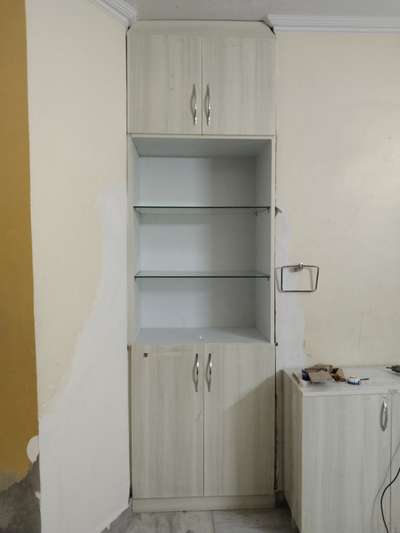 wardrobe cum display unit.
plywood