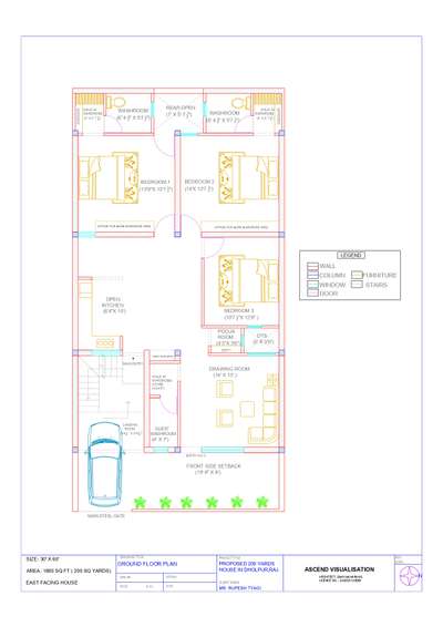 3BHK Plan for Rupesh Tyagi Ji - Our client for 200 sq yards....
#Architect #EastFacingPlan #architecturedesigns #Architectural&Interior #architact #arch #FloorPlans #3BHK #2BHKHouse #2BHKPlans #3BHKHouse/// #3BHKHouse #3bedroom #exterior_Work #exteriors #InteriorDesigner #vastufloorplan #vasthuconsulting #vastuplanning