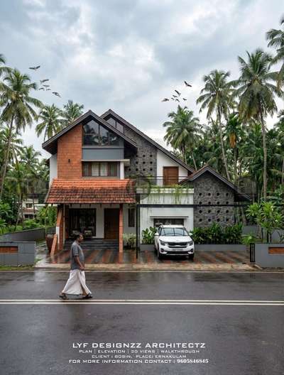 Tr O pi C a L    St YLe    D eSi G n.
.
Exterior designing and compound wall.
.
.
Place: pallikara, ernakulam 
Client: Bobin
Area: 1783
.
.
.#Architectural #airendering #interiorsmodernhomes