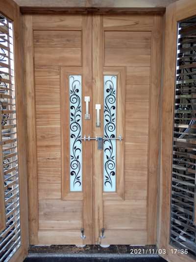 hard wood main door .
.
.
#furnitures #DoubleDoor #FrontDoor #TeakWoodDoors #doorframe #maindoor