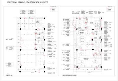 Electrical Working Drawing of a Residential Project.