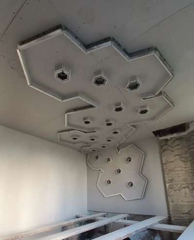 Gypsum false celling @90rs/sqf
 #interior-designer #false celling