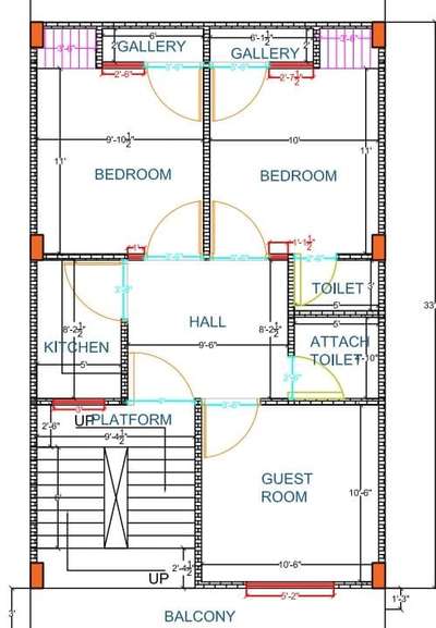 ###21*33.5 plan
##3 bhk