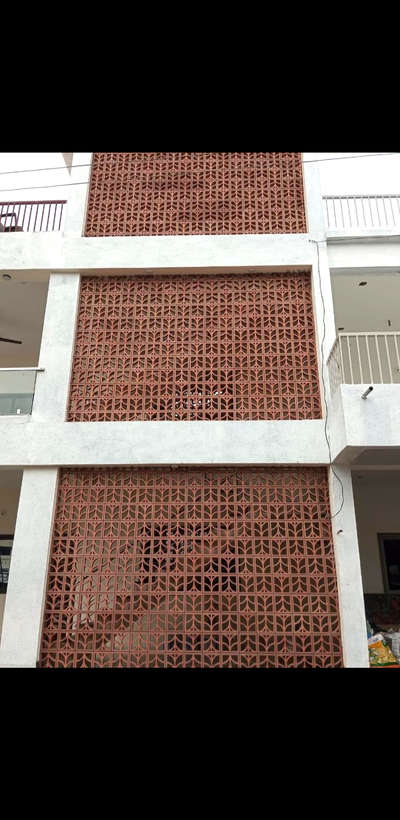 Terracotta Jhalli 
Enhances Your Home Appeal giving it a Natural and Unique Overlook.

Connect with us and give us the opportunity 🙏. 

 #terracottajali #clayjaalli #jalli 
#Contractor #HouseConstruction #Architectural&Interior
