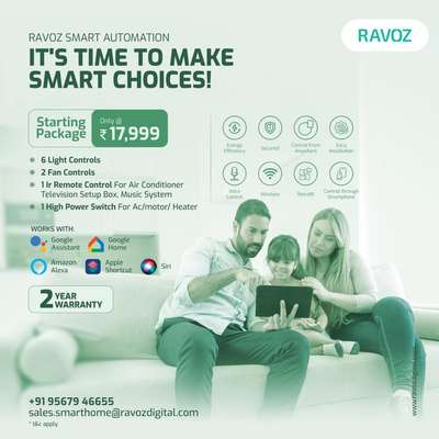 Ravoz Smart Home
8592900077
 #HomeAutomation  #Smarthome