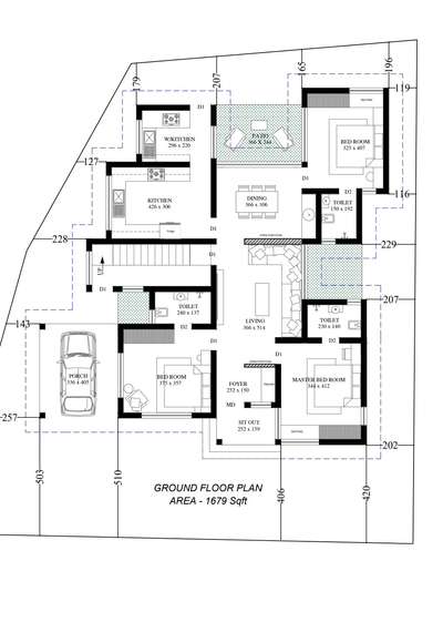 3000sq ft house with 3BHK GROUND FLOOR & FIRST FLOOR RENTED HOUSE OF 1BHK #FloorPlans  #WestFacingPlan  #3BHKHouse///  #commonstair