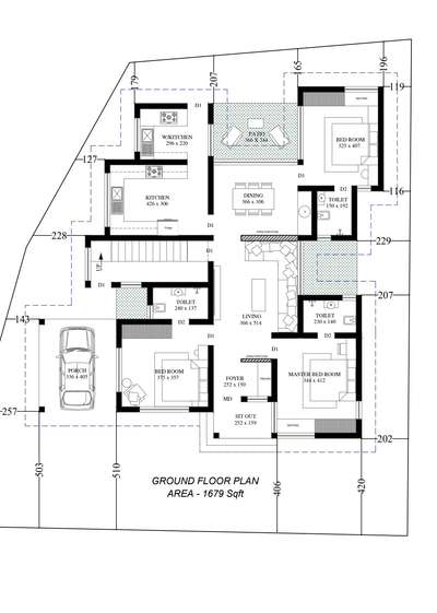 3000sq ft house with 3BHK GROUND FLOOR & FIRST FLOOR RENTED HOUSE OF 1BHK #FloorPlans  #WestFacingPlan  #3BHKHouse///  #commonstair