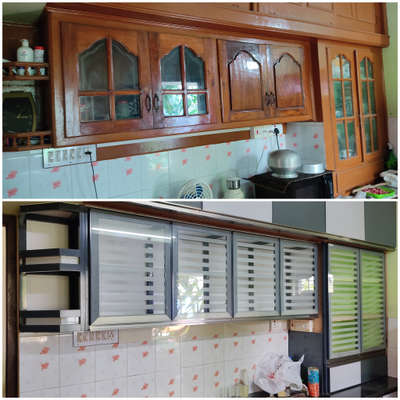 Kitchen renovation with Aluminum profiles #KitchenCabinet