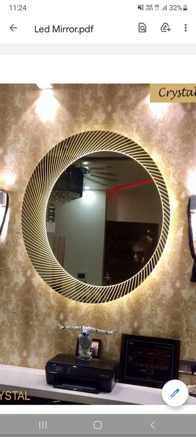 led round mirror