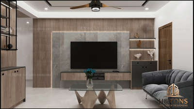 a piece of furniture that combines a stand or cabinet for a television and its accessories with an integrated storage space for footwear