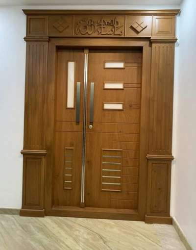 teak wood door steel panel without polish 28000 with polish 30000