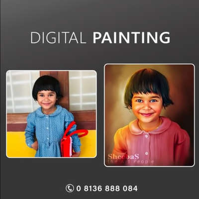 Digital Painting : Photo Frames 

you can make any photo as digitally painted. we are also doing Printing and Making photo frames as per your size and requirements. old  photo restoration is also available. 

 #photoframe, #photoframing , #photoframes , #TexturePainting , #oldphoto , #photorealistic , #photorestoration