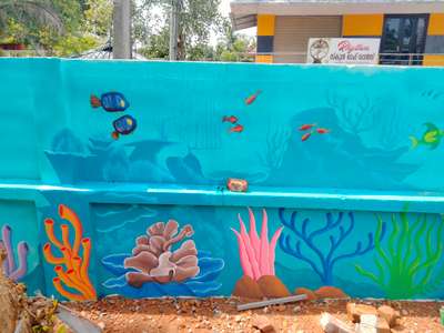 Ocean Art painting 
 #art  #artpainting  #Painter  #painting  #artist  #fish  #sea #park  #kidsart  #KidsRoom  #kidsroomdecor  #play  #playarea